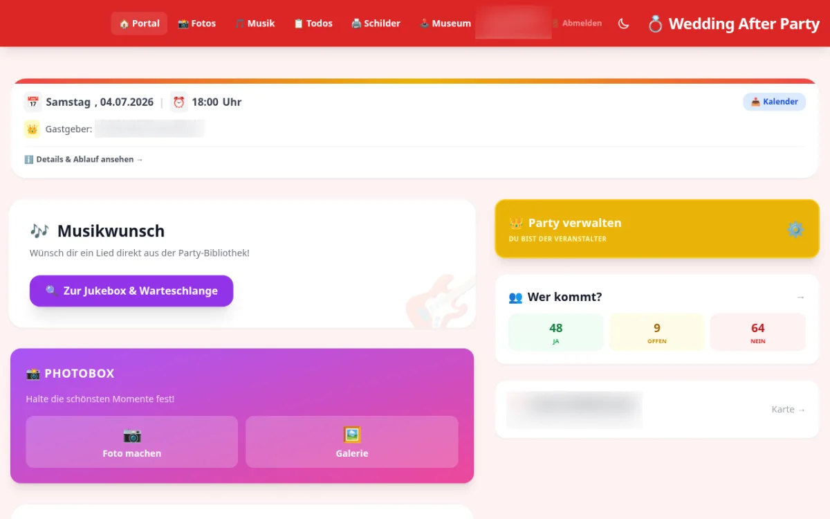 Partyplaner — Event-Webapp mit Gästeverwaltung